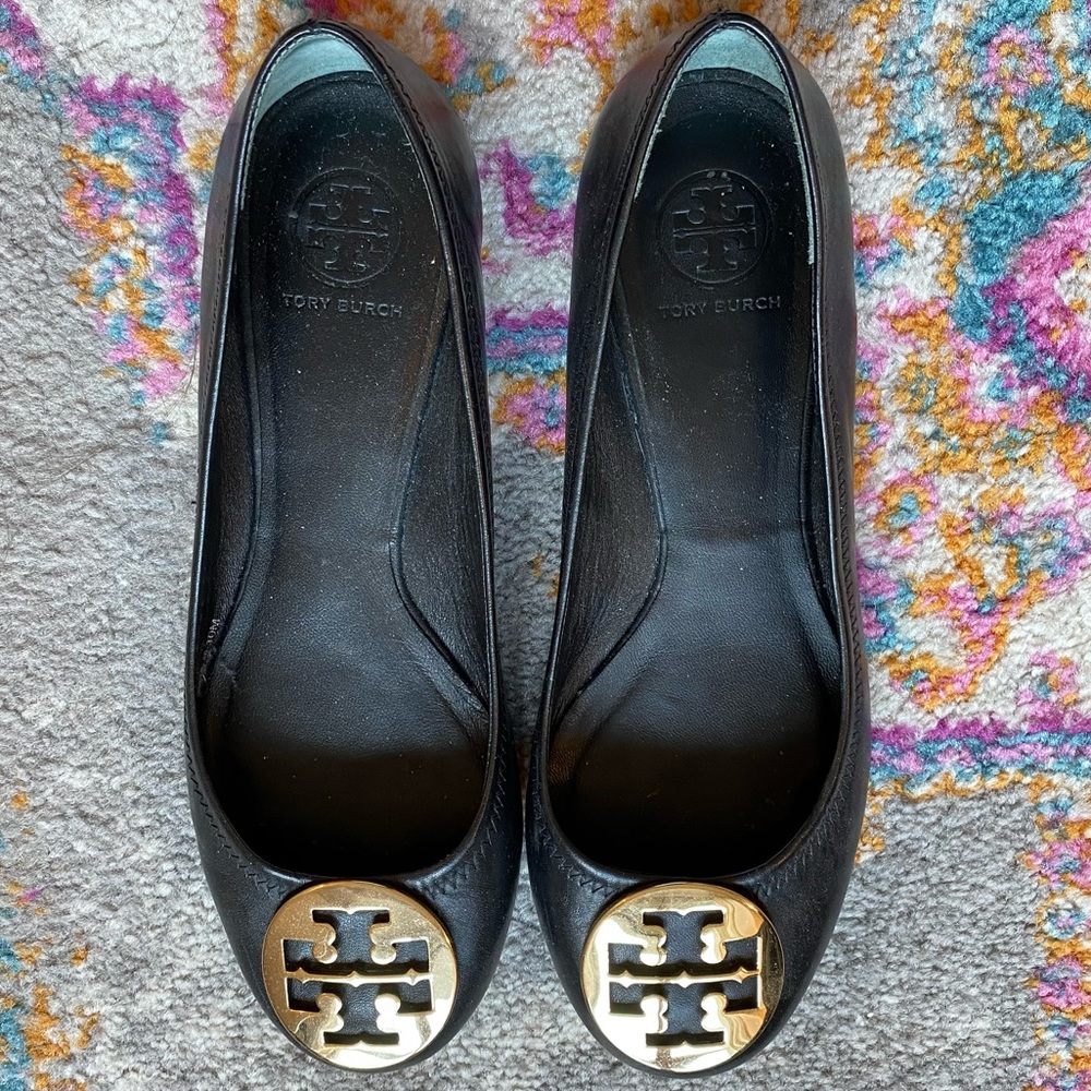 Tory Burch Black Ballet Flats